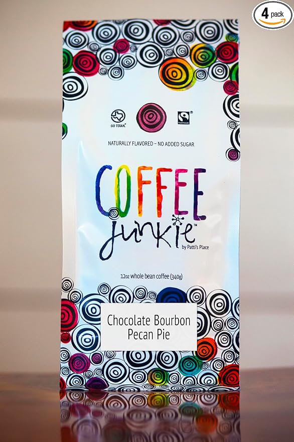 Coffee Junkie Organic Coffee Variety Pack Choose 4 Bags 12 oz each more than 20 Flavors to choose from. WHOLE BEAN COFFEE