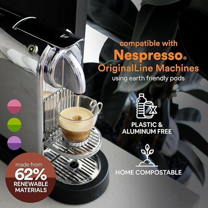 WOKEN COFFEE Compostable Pods | Variety Pack | Fresh Roasted in USA | Compatible With Nespresso Original Machines | Rich Aroma Smooth Taste Eco-Friendly Biodegradable Coffee Capsules |80 Pods (8 Bo