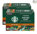Starbucks House Blend Coffee K-Cup Pods Medium Roast Arabica Coffee 10 Count (Pack of 2 Boxes)