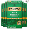 Twinings Decaffeinated Irish Breakfast Black Tea Individually Wrapped Bags 20 Count (Pack of 6) Flavourful Robust Enjoy Hot or Iced 120 Teabags