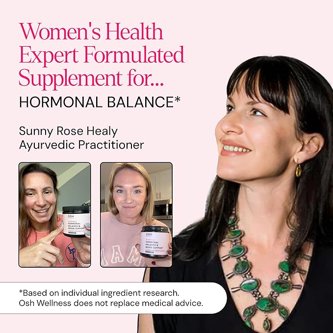 Ayurvedic Hormone Balance for Women | Cortisol Reducer | Mood Energy &amp Sleep Support | Regulates Estrogen | Stress Relief | Ashwagandha Rhodiola &amp Shatavari | Made in USA | 60 Ct. - OSH We