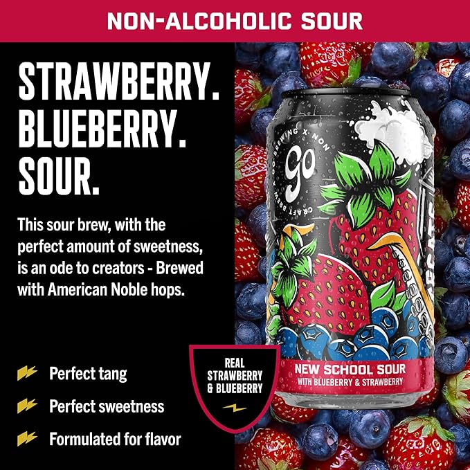 Go Brewing - 12 Mixed Pack - Non-Alcoholic Brew - Small Batch Brew - Classic Ingredients - Non Alcoholic Assorted Variety Pack - Low-Calorie NA Brew - Ideal for Any Occasion (12 oz 12 Pack)