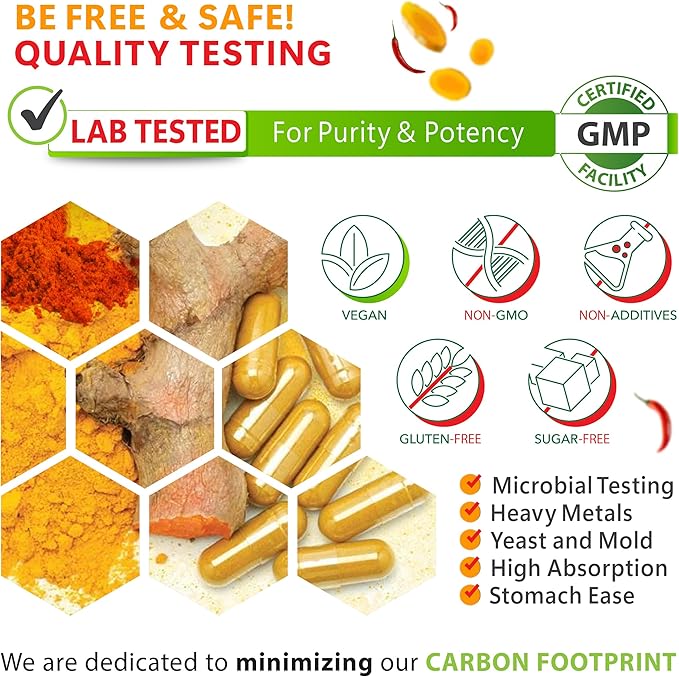 7in1 Turmeric and Cayenne Pepper Supplement - Digestion Immune Brain &amp Heart Health Support with Ceylon Ginger Garlic Beetroot - 2Pack60