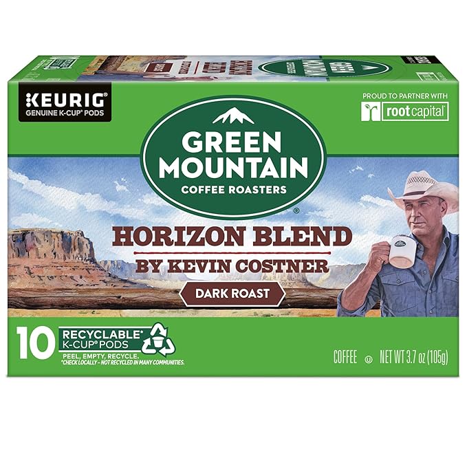 Green Mountain Coffee Roasters Horizon Blend Coffee by Kevin Costner Keurig Single Serve K-Cup Pods 60-Count (6 x 10 Count Boxes)