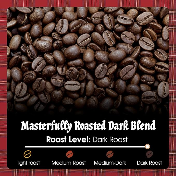 Stewarts - Red Eye Ground Coffee - Dark Roast - Vacuum Sealed Bags - Bold &amp Rich Dark Roast Ground Coffee - Ideal for Morning Energy &amp All-Day Enjoyment - Freshly Packed Flavor (23oz Pack of