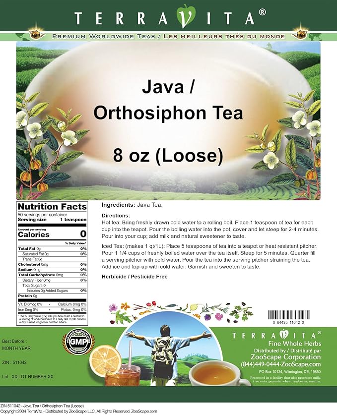 Java Tea/Orthosiphon Tea (Loose) (8 oz ZIN: 511042)