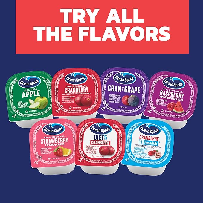 Ocean Spray Juice Cups Diet Cranberry 4 Fl.Oz (Pack of 48)
