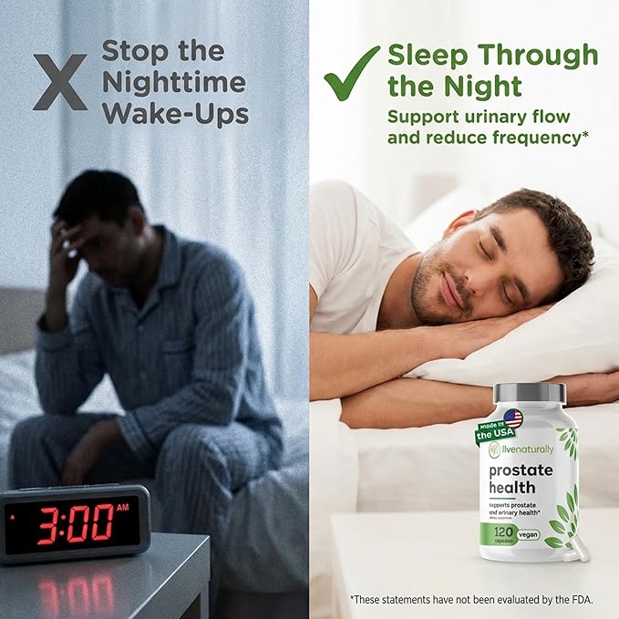 Prostate Health Supplement for Men Advanced Formula with Saw Palmetto Pumpkin Seed Stinging Nettle Root Zinc Selenium and Vitamin E 120 Capsules Urinary and Prostate Support