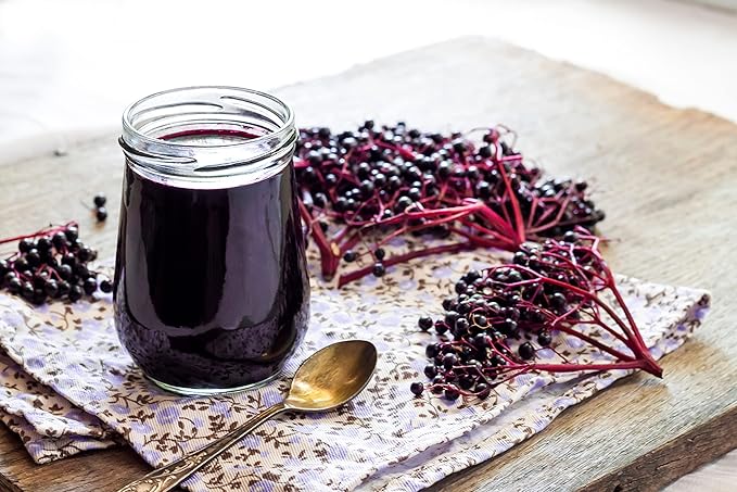 Elderberries – 1lb (Real Wild Harvest) | 100% USDA Certified Organic | Bulk Black Dried Elderberry | for Making Elder Syrup Gummies Tea - Raw Vegan Sambucus Nigra