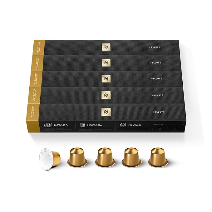 Nespresso Capsules Original Line Volluto Mild Roast Espresso Coffee 50-Count Coffee Pods