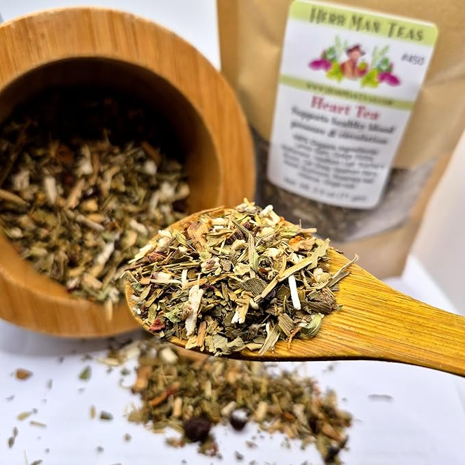 Heart Tea Hawthorn Berries Reishi Mushrooms. Proven Used clinically for high BP Natural Organic Non-GMO by Master Herbalist Khabir