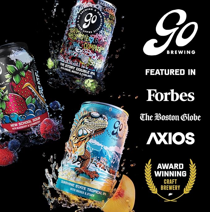 Go Brewing - Salty Lime AF Chelada Non Alcoholic Brew - Small Batch Brew w/Classic Ingredients - Low-CalorieLow Gluten Craft NA Beer - LightCrisp &amp Refreshing Lime Full Flavor Beer (12 Oz 12 Ca