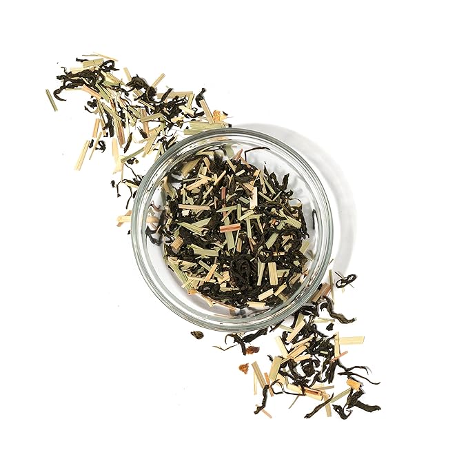 Lemon Green Tea by Mindful Moon – Energizing Green Tea with Zesty Lemon Peel &amp Lemongrass – Caffeinated Loose Leaf (Large)