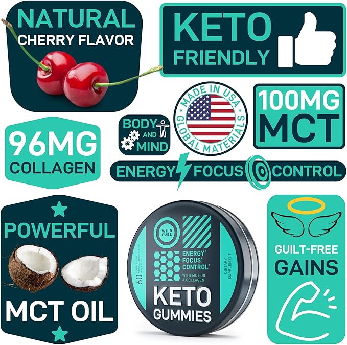 WILD FUEL Liquid Collagen and Keto Candy Beauty and Fitness Bundle