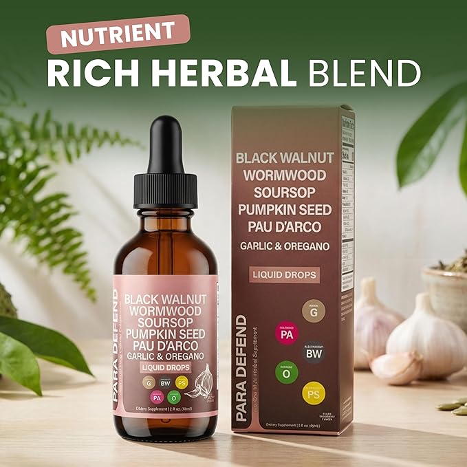 Resilia Herbal Cleanse Liquid Drops with Black Walnut Wormwood Pumpkin Seed PAU D’Arco Garlic Oregano Turmeric Neem Alcohol-Free Vegan Tincture 2 fl oz