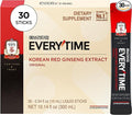 JUNG KWAN JANG Everytime Korean Red Ginseng Extract Stick 3000mg Original - Adaptogen Energy Drink Liquid Stick Supplements - Energy Boost &amp Immune Support Caffeine Free (30 Sticks)