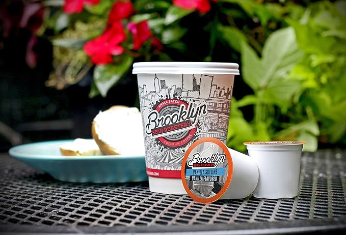 Brooklyn Beans Flavored Coffee Pods Compatible with K Cup Brewers Including 2.0 Vanilla Skyline 24 Count