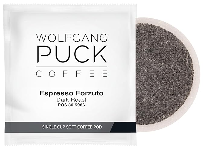 Wolfgang Puck Coffee Forzuto 12 Gram Soft Pods 16 Count (Pack of 6)