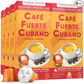 Café Fuerte Cubano Aluminum Espresso Capsules Compatible with Nespresso Original Machines Dark Roast Intensity 13 High Caffeine Recyclable Coffee Pods Roasted and Packaged in USA (80 Count)