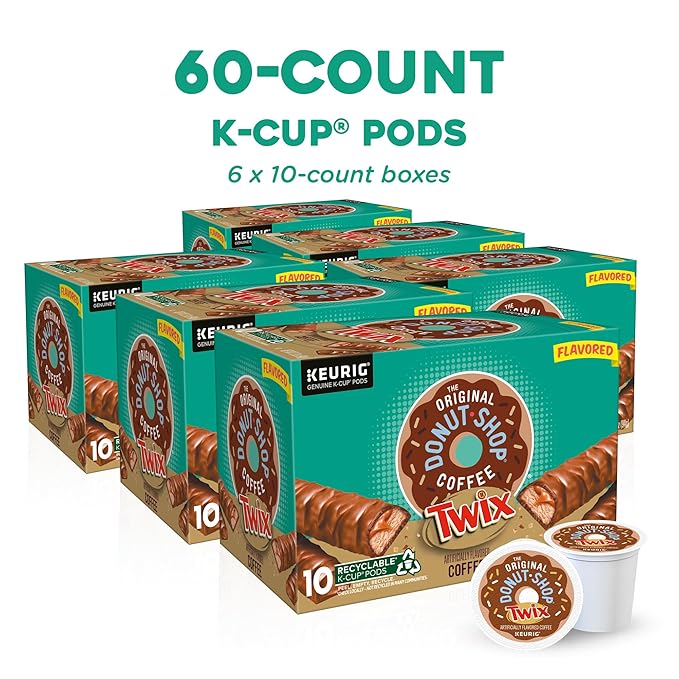 The Original Donut Shop TWIX Coffee Keurig Single Serve K-Cup Pods 60 Count (6 Packs of 10)