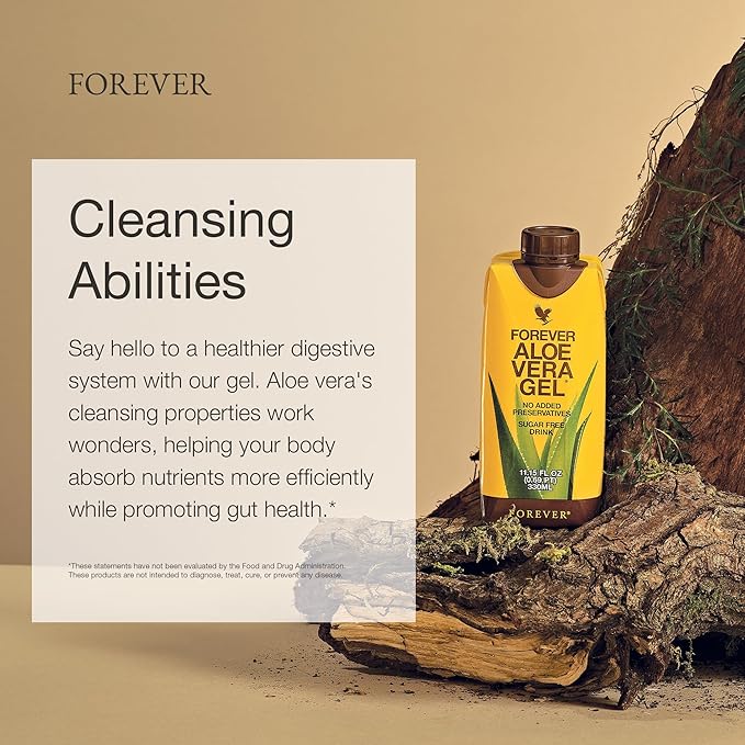 Forever Living - Aloe Vera Gel - 99.7% Pure Inner Leaf Aloe Vera Juice - Preservative-Free - 11.15 fl oz (Pack of 6)