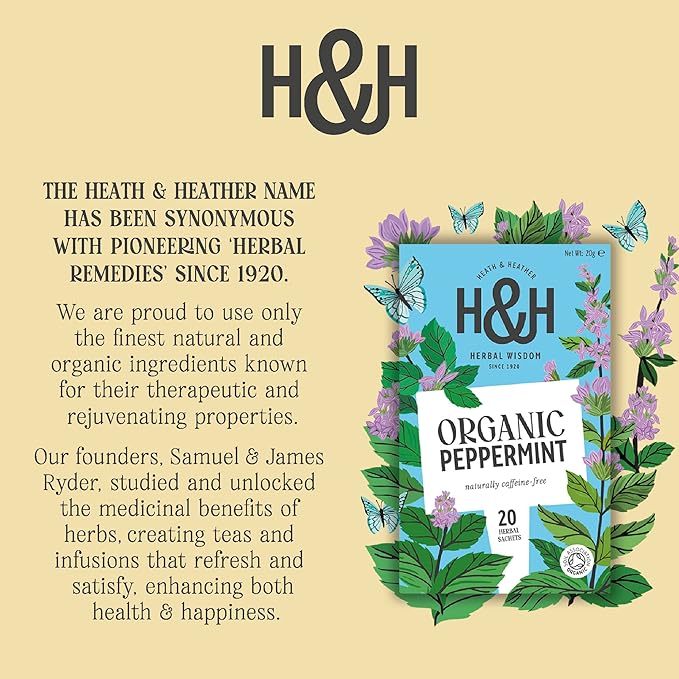 Heath And Heather Organic Peppermint ST&ampE 20 Bag