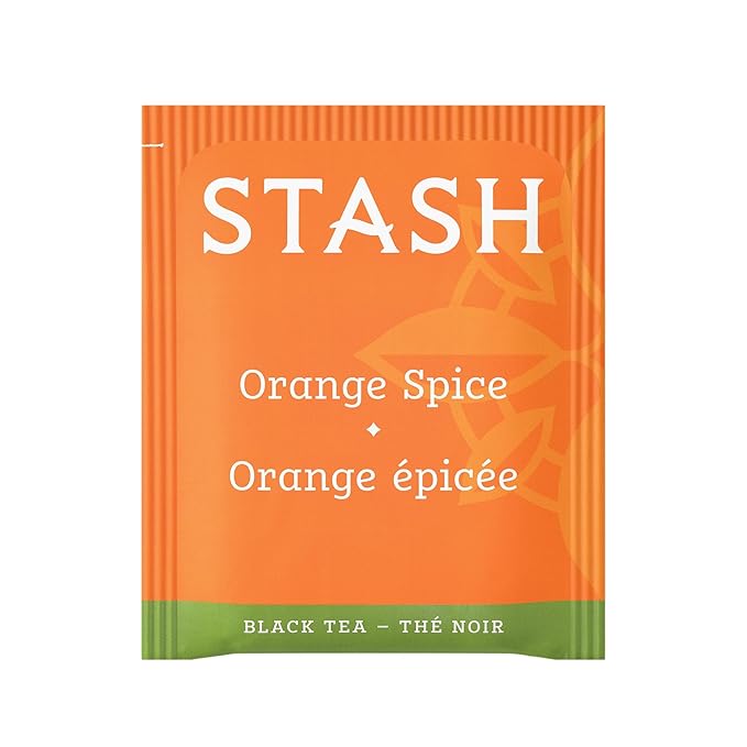 Stash Tea Orange Spice Black Tea - Caffeinated Non-GMO Project Verified Premium Tea with No Artificial Ingredients 20 Count (Pack of 6) - 120 Bags Total