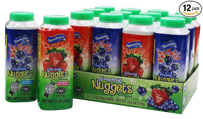 12 Fruit Nuggets Mini Bottles Assorted Flavors Kosher Vitamin C Real Juice All Natural Flavors Gluten Free - By Au'some