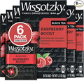 Wissotzky Raspberry Boost Black Tea (6 Pack - 120 Tea Bags) | Bold Berry Tea | Antioxidant Rich | Fruity Black Tea Bags