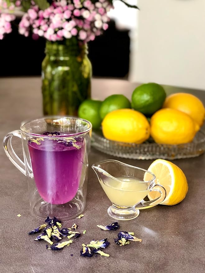 Wild Hibiscus Blue-Tee | 100% Pure Butterfly Pea Flower Tea (12 oz) | Caffeine-Free Herbal Tea | Naturally Vibrant Blue Color | Antioxidant-Rich Relaxing Herbal Infusion
