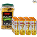 Iberia Passion Fruit Juice Drink 16.57 Fl Oz (Pack of 12) + Iberia Saladito Lightly Salted Plantain Chips 20 Oz.