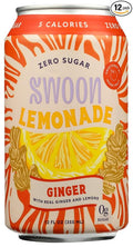 Swoon Ginger Lemonade Zero Sugar Gluten Free 12 Fluid Ounce (Pack of 12)