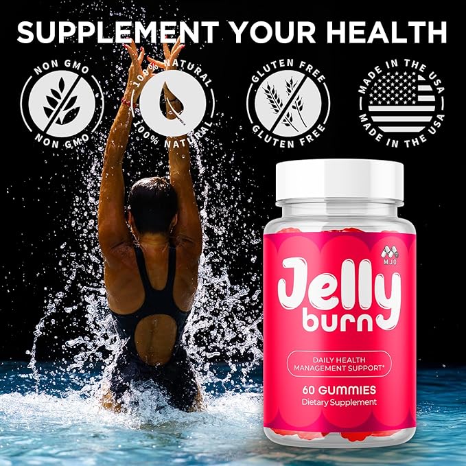 (2 Pack) Jelly Burn Gummies Official JellyBurn Gummys with Natural Ingredient Advanced Health &amp Wellness Vitamin Supplement Formula Max Strength Active Lifestyle Multivitamin Support (120 Gummi