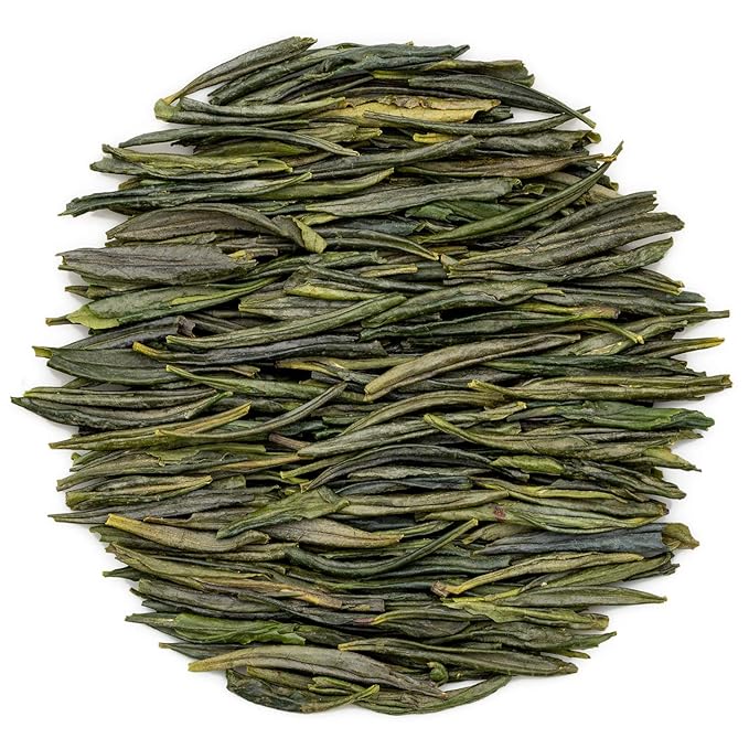 Oriarm 250g / 8.82oz Mount Emei Zhu Ye Qing Green Tea - Bamboo Leaf Green Chinese Tea Loose Leaf - Yuqian 3rd Grade - Naturally High Mountain Grown