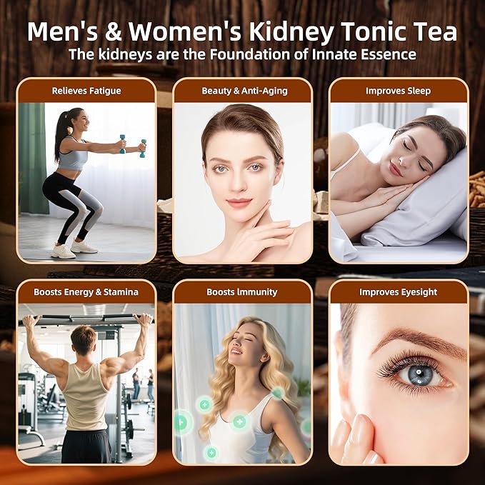 SIRDIKA Ginseng Five Treasures Kidney Tea Zhu Gen Wu Bao Cha Wubao - Chinese Herbal Men's Tea (10 Bags/1 Box)