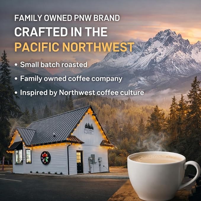 Northwest Grind WHITE COFFEE K-Cup Pods-High Caffeine White Coffee. Smooth Low Acid Light Roast Coffee Pods. Nutty Flavor-Single Serve 100 Count