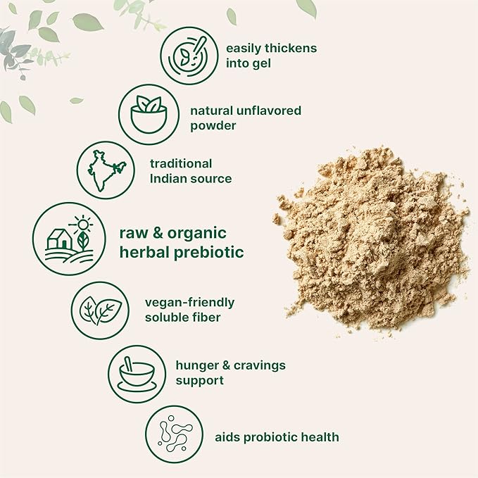 Micro Ingredients Organic Psyllium Husk Powder 2lbs (32oz) | Daily Soluble Fiber Supplement | India Origin | Natural Prebiotics &amp Probiotics | Supports Digestive Health|Non-GMO Keto Friendly Ve
