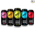 RIOT Clean Energy Drink – No Sucralose No Sugar Added No Artificial Flavors | 160mg Natural Caffeine + 100mg L-Theanine | Clean Focus Stamina &amp Smooth Energy | 16 Fl Oz (Pack of 12) (Variety Pa