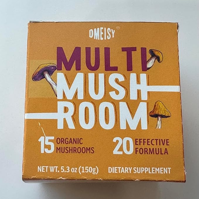 Mushroom Powder | for Mushroom Coffee 20-in-1 Mushroom Complex with Lions Mane Powder Reishi Cordyceps Turkey Tail &amp Herbs Brain Supplements for Memory and Focus Energy Immunity - 5.3oz