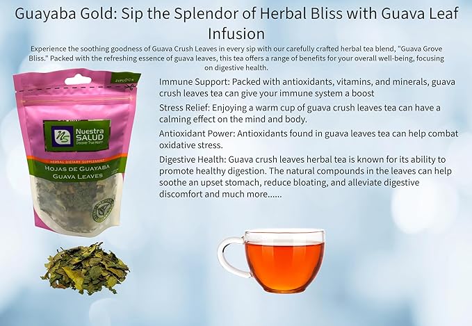 Guava Tea Leaves - Loose Tea Herbal Tea- Value Pack (105g) Hojas de Guayaba Te
