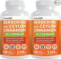 21-in-1 Berberine Supplement with Ceylon Cinnamon with Chromium Bitter Melon and Green Tea Extract and Black Pepper Extract 5X for Energy &amp Metabolism Support with 5279 mg (120 ct Pack of 2)