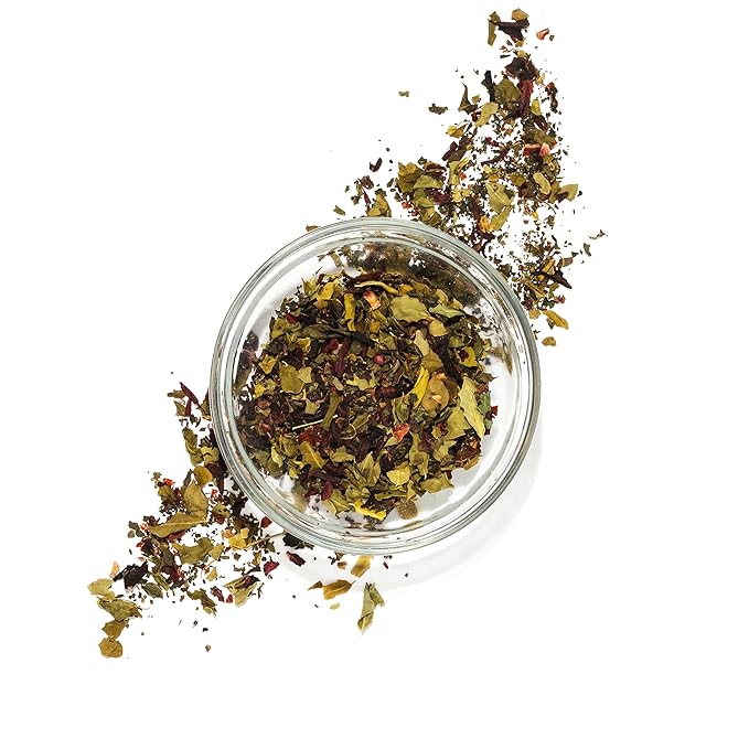 Glow Herbal Tea by Mindful Moon – Vitality &amp Wellness Blend with Hibiscus Moringa &amp Rosehip – Caffeine-Free Loose Leaf (Large)