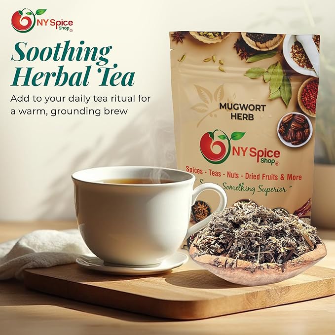NY Spice Shop Cut &amp Sifted Dried Mugwort Leaves - 3 Pound Natural Artemisa Hierba Seca - Dried Mugwart - Herb Dried Tea (Artemisia vulgaris L.) - Herb Loose Leaves for Herbal Tea