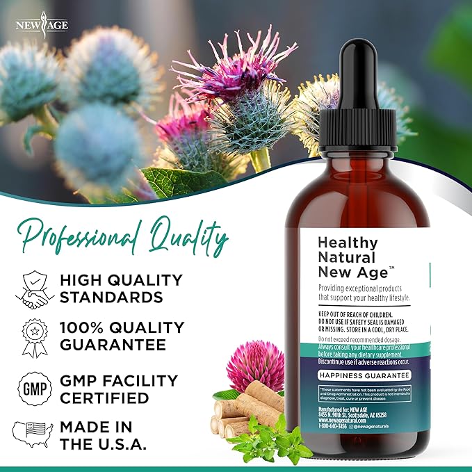 Organic Lymphatic Drainage Drops - All in 1 Organic Lymphatic Drainage Supplement with Burdock Root Echinacea Elderberry Calendula Cleavers Herb Dandelion Supports Lymphatic Health - 8 OZ