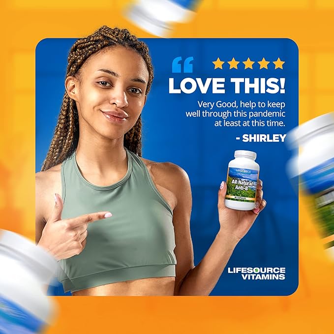 LifeSource Vitamins All Natural Anti-B for Immune Support 14 All Natural Ingredient with Echinacea &amp Garlic Extract 90 Immune Defense Capsules.