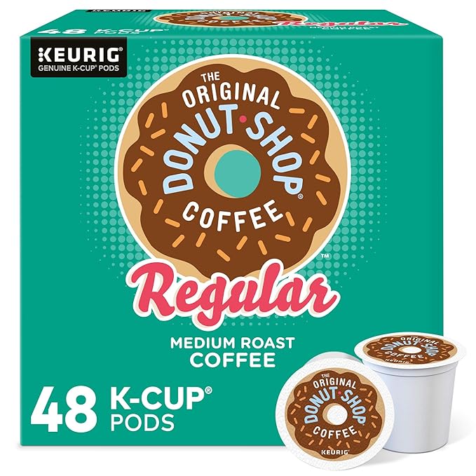 The Original Donut Shop Regular Single-Serve Keurig K-Cup Pods Medium Roast Coffee Pods 48 Count