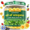 Oil of Oregano with Black Seed Oil Filled Gummies - 2 Months Supply - Aceite De Oregano Capsulas Alternative Carvacrol &amp Thymoquinone with VE VC D3 Zinc Liposomal Form Sugar Free Berry Flav