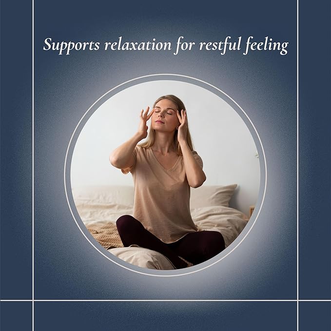 LunElla Restful Support for Women 40+ | Supports Restfulness &amp Relaxation | Vegan Gluten-Free Non-Habit Forming Supplement | Levagen Pea &amp Saffron | 60 Capsules