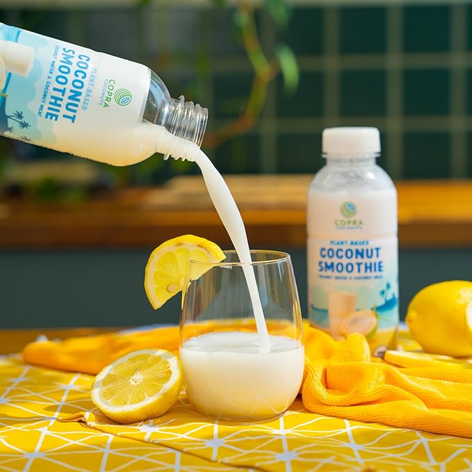 Copra Organic Frozen Coconut Smoothie (No Sugar Added) | Vegan Non-GMO Gluten-Free (Case of 6 Bottles x 14 Fl Oz)