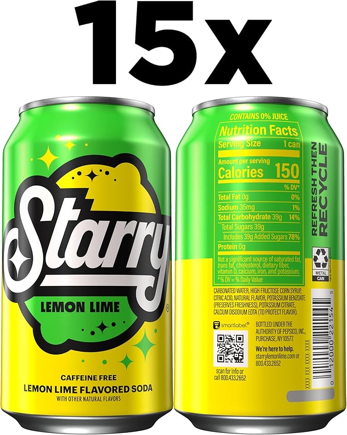 Starry Lemon Lime Reg 12oz 15pk